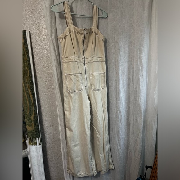 Reformation Ren Twill denim Jumpsuit, size: 2; hemmed for 5’2” - Picture 3 of 9